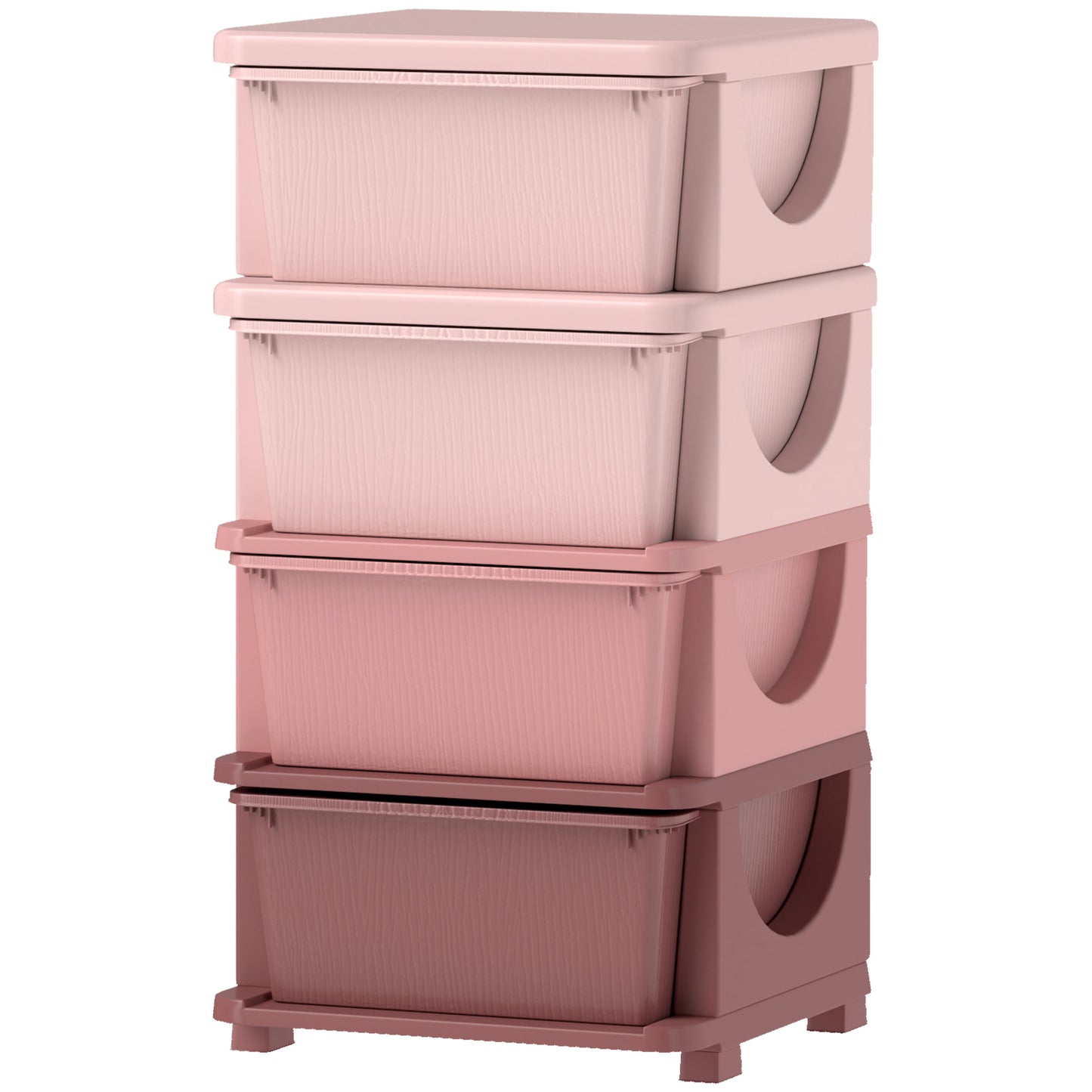 Qaba 3 Tier Kids Toy Organizer and Storage Bins with 3 Plastic Drawers, Blue
