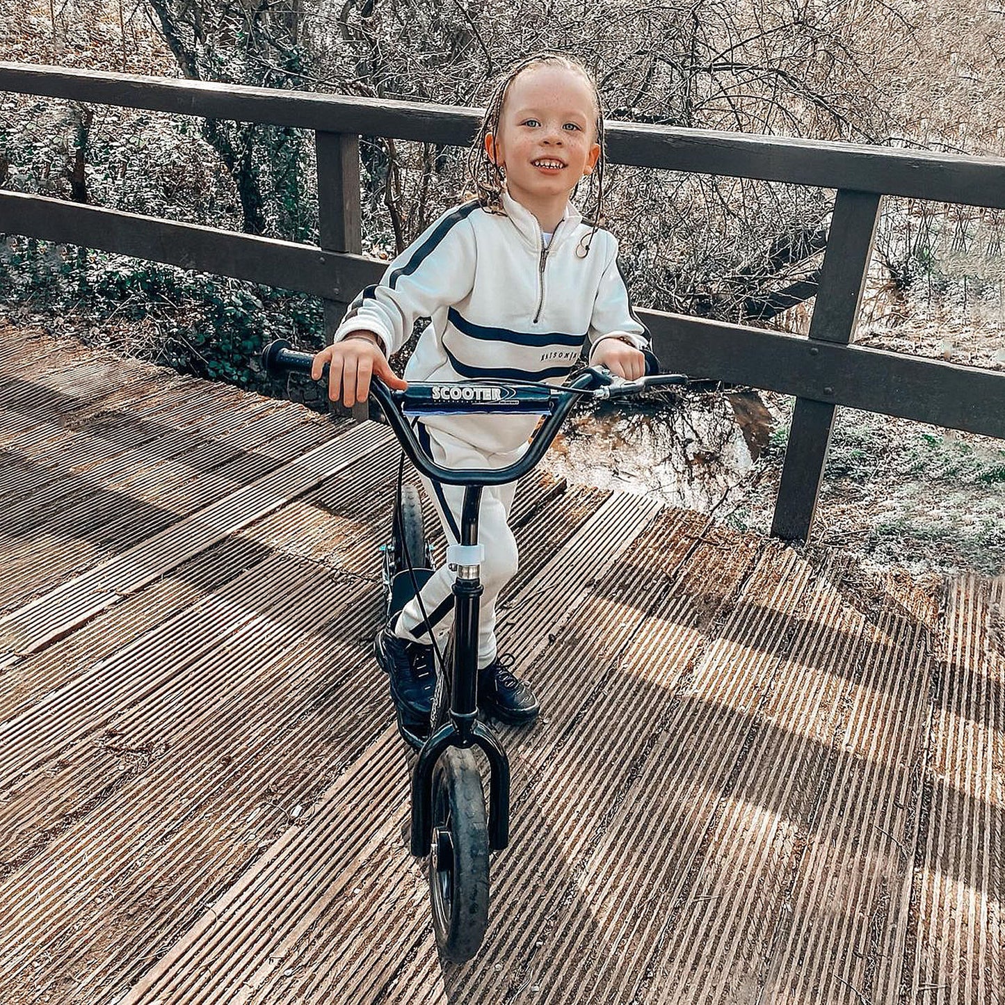 HOMCOM Kids Scooter Street Bike Bicycle for Teens Ride on Toy w/ 12'' Tire for 5-12 Year Old Black