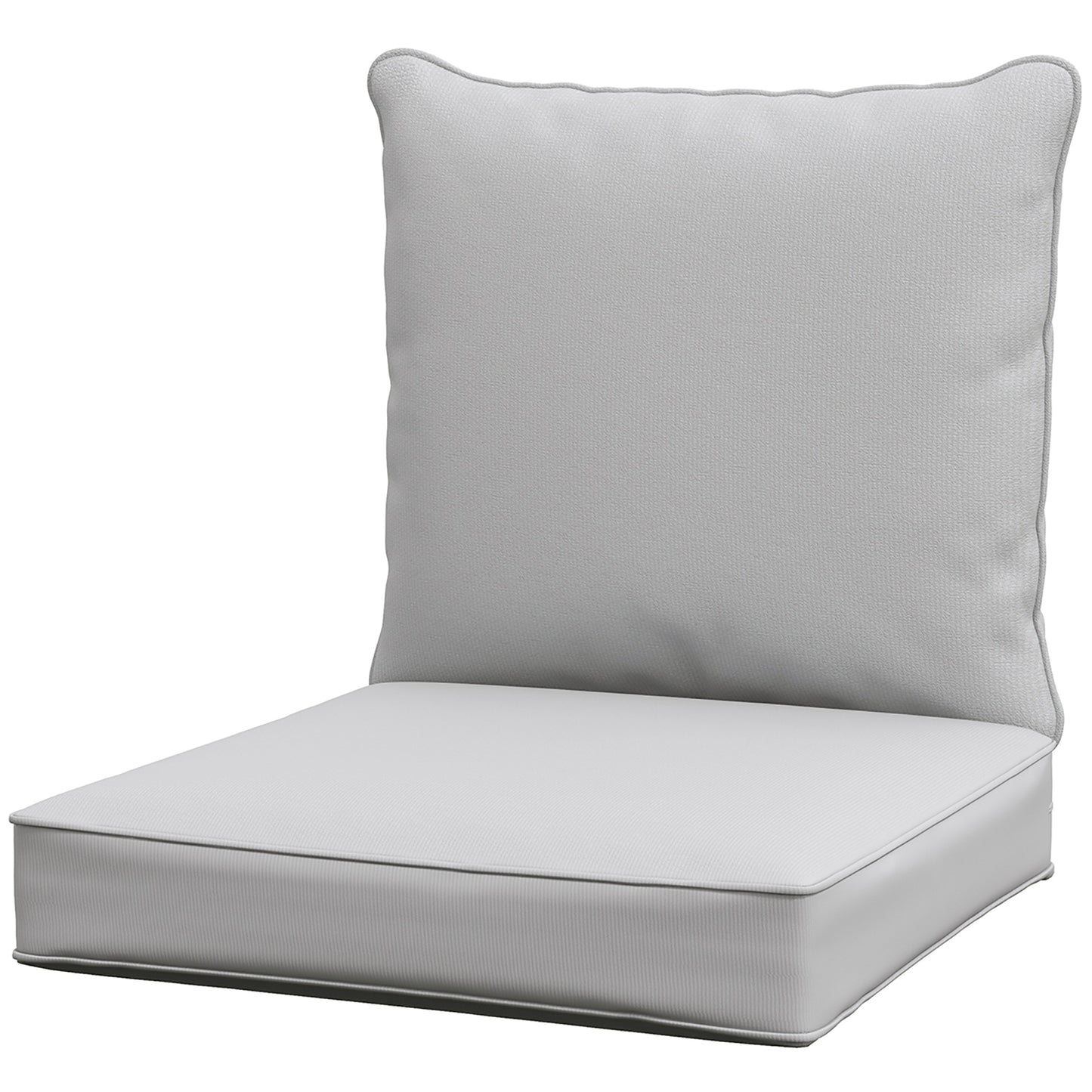 Outsunny Patio Chair Cushions, Thick Deep Seat Outdoor Seat Cushion with Back Cushion, Light Green