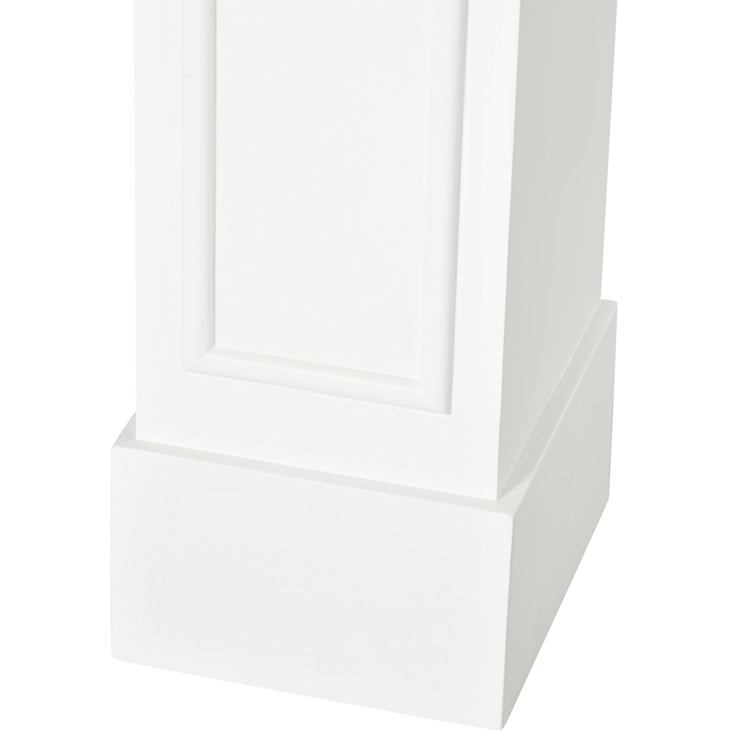 HOMCOM Modern Fireplace Mantel, Surround Mantel for Fireplace with Decorative Pattern Interior Width 29", White