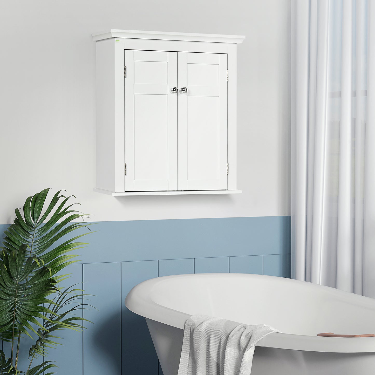 kleankin Bathroom Cabinet, Medicine Cabinet, Over Toilet Storage Cabinet with Adjustable Shelves for Entryway, Grey