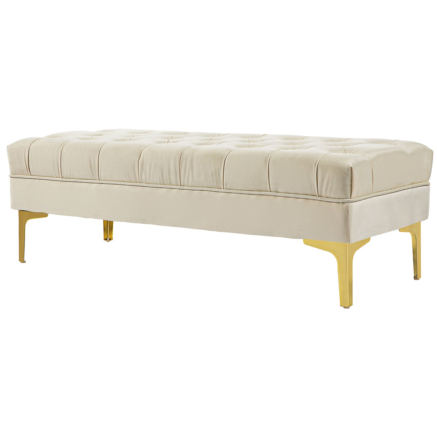 HOMCOM End of Bed Bench, Upholstered Bench, Entryway Shoe Bench with Button Tufted for Living Room, Bedroom, Grey