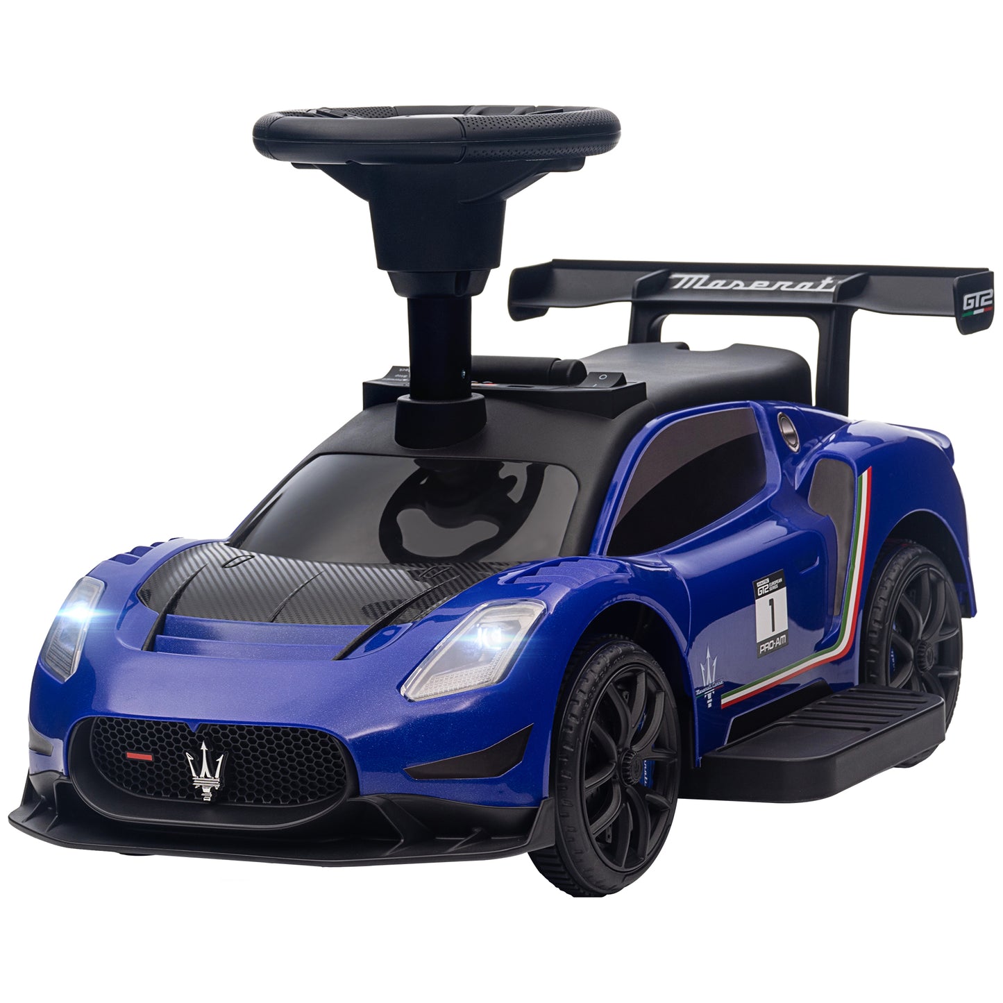 Qaba 6V Maserati GT2 Licensed Electric Car for Kids, Ride on Car with Under Seat Storage, LED Headlights Music, Pink