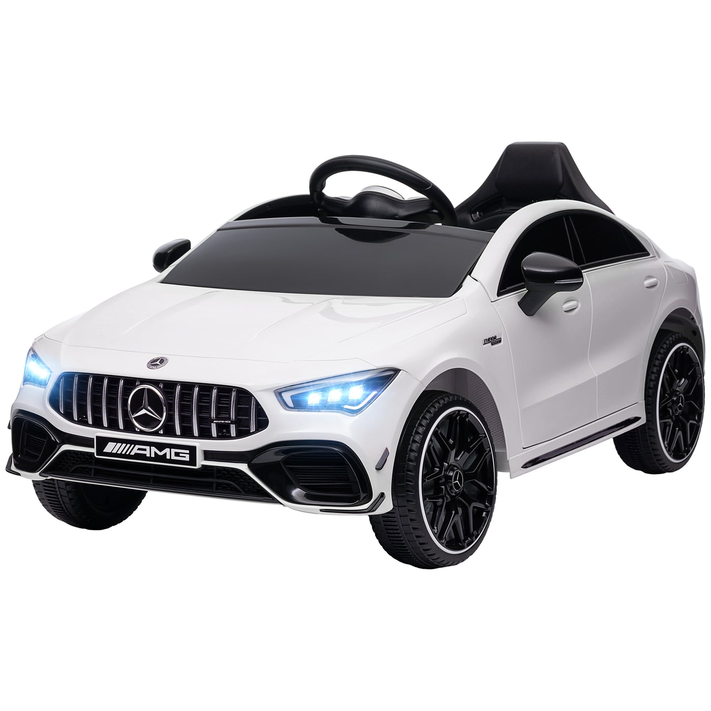 Qaba Mercedes-Benz AMG Licensed 12V Ride on Car, Kids Electric Car with Remote Control, Spring Suspension, LED Lights, Red