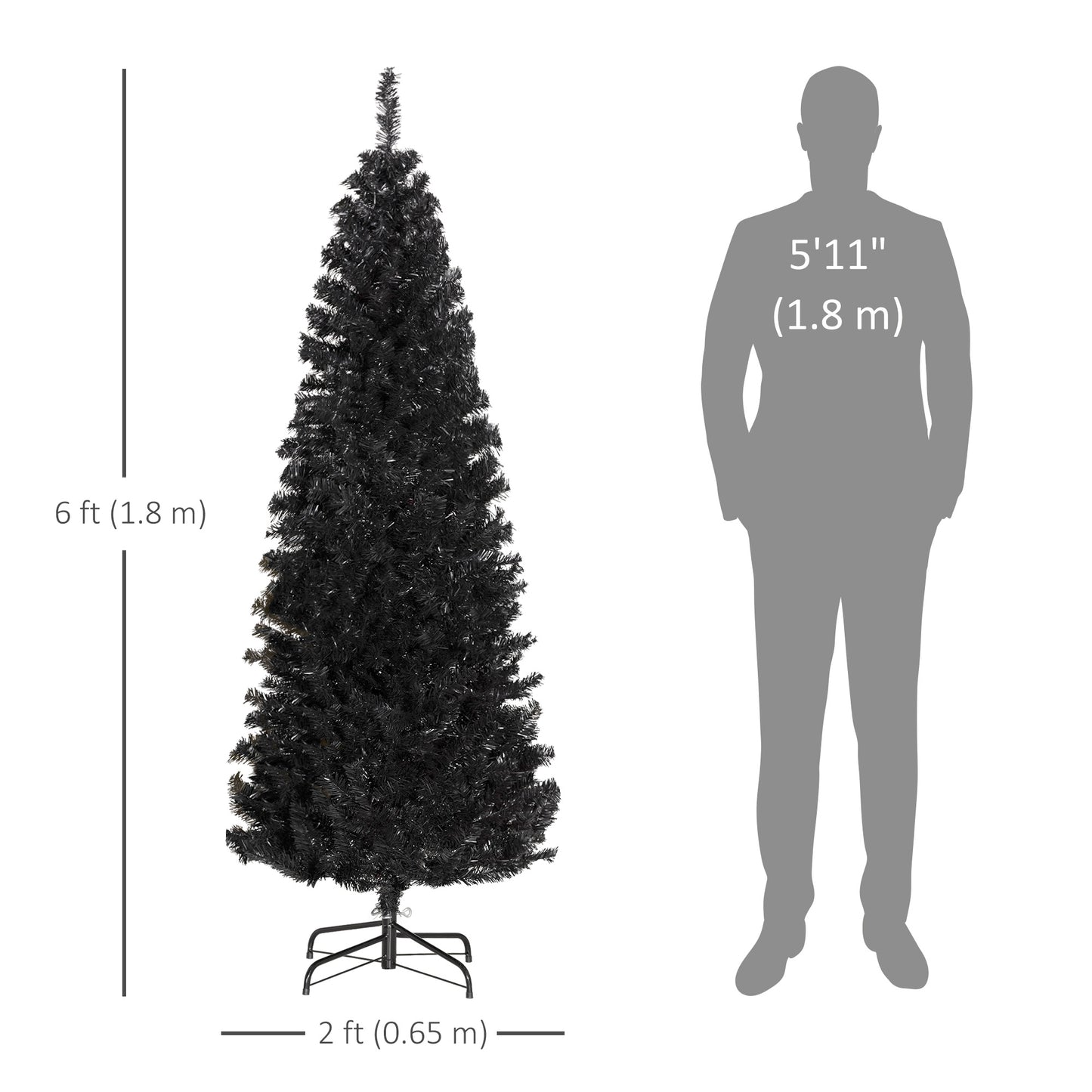 HOMCOM 4FT Artificial Christmas Tree Holiday Xmas Holiday Pencil Tree Decoration with Automatic Open for Home Party, Pink