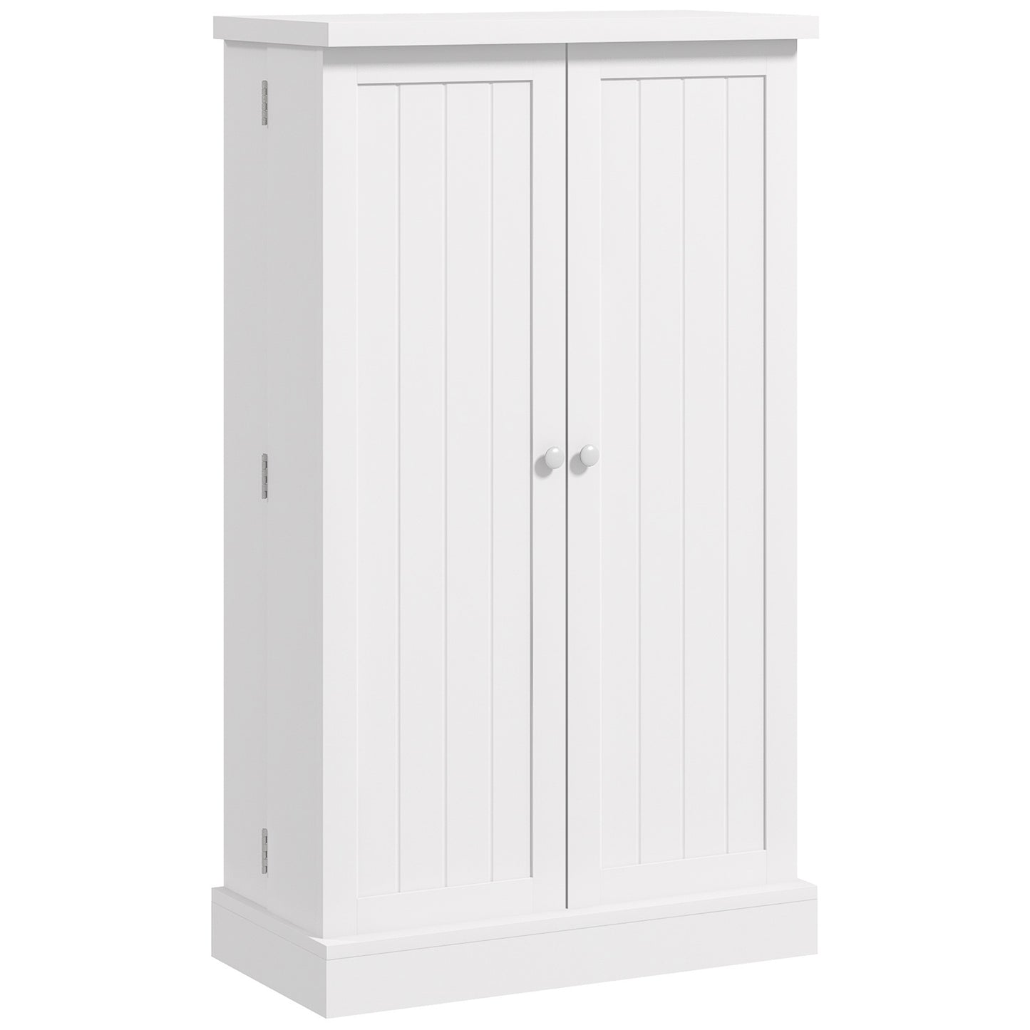 HOMCOM Freestanding Kitchen Pantry Storage Cabinet Kitchen Cabinet with 5-Tier Shelf 12 Spice Racks Adjustable Shelves White