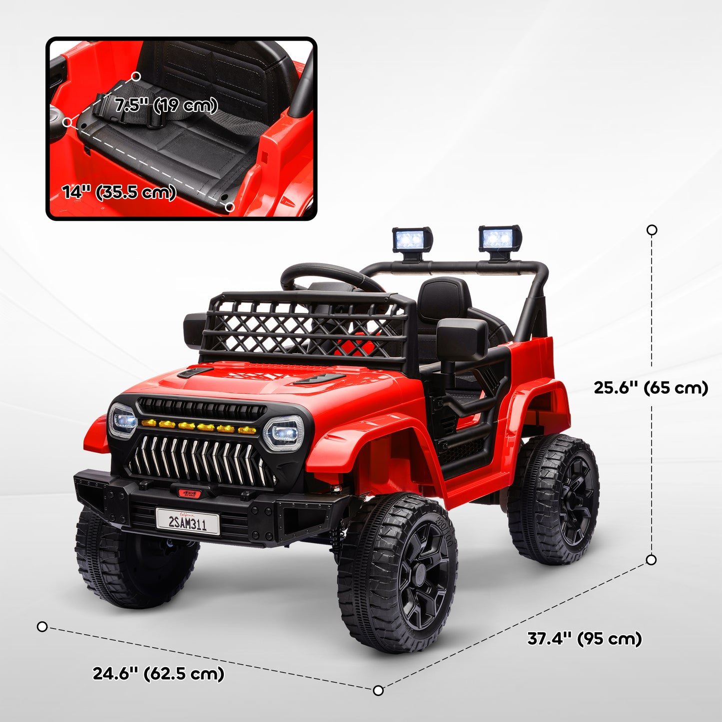 Qaba 12V Ride on Truck, Electric Car for Kids with Remote Control, Suspension, 3 Speeds, USB Music Headlights, Dark Blue