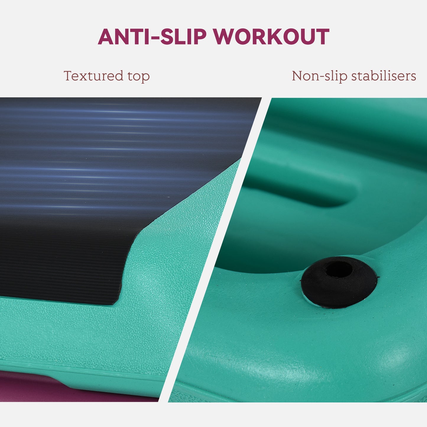 Soozier 3.9"/5.9"/7.9" Aerobic Stepper Exercise with Non-Slip Top for Home, Office, Indoor, Outdoor, Multicolour