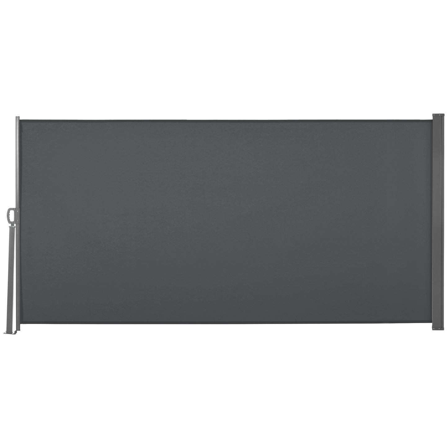 Outsunny 118" x 63" Retractable Side Awning Patio Outdoor Folding Privacy Screen with Resistance to UV Rays & Wind, Grey