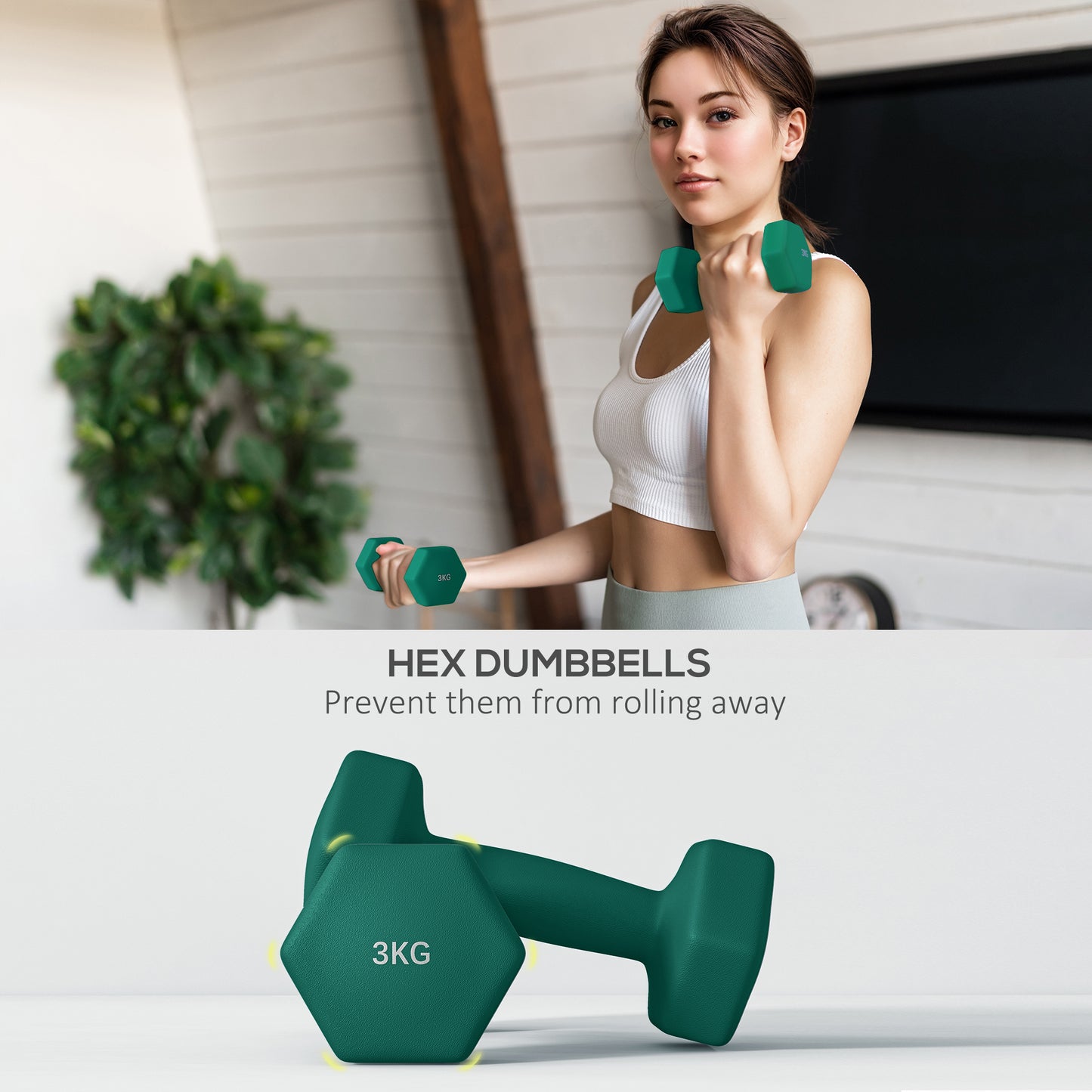 Soozier 26 LBS Hex Dumbbell Set with Vertical Rack, Adjustable Dumbbells, Hand Weights for Home Gym Strength Training, Green