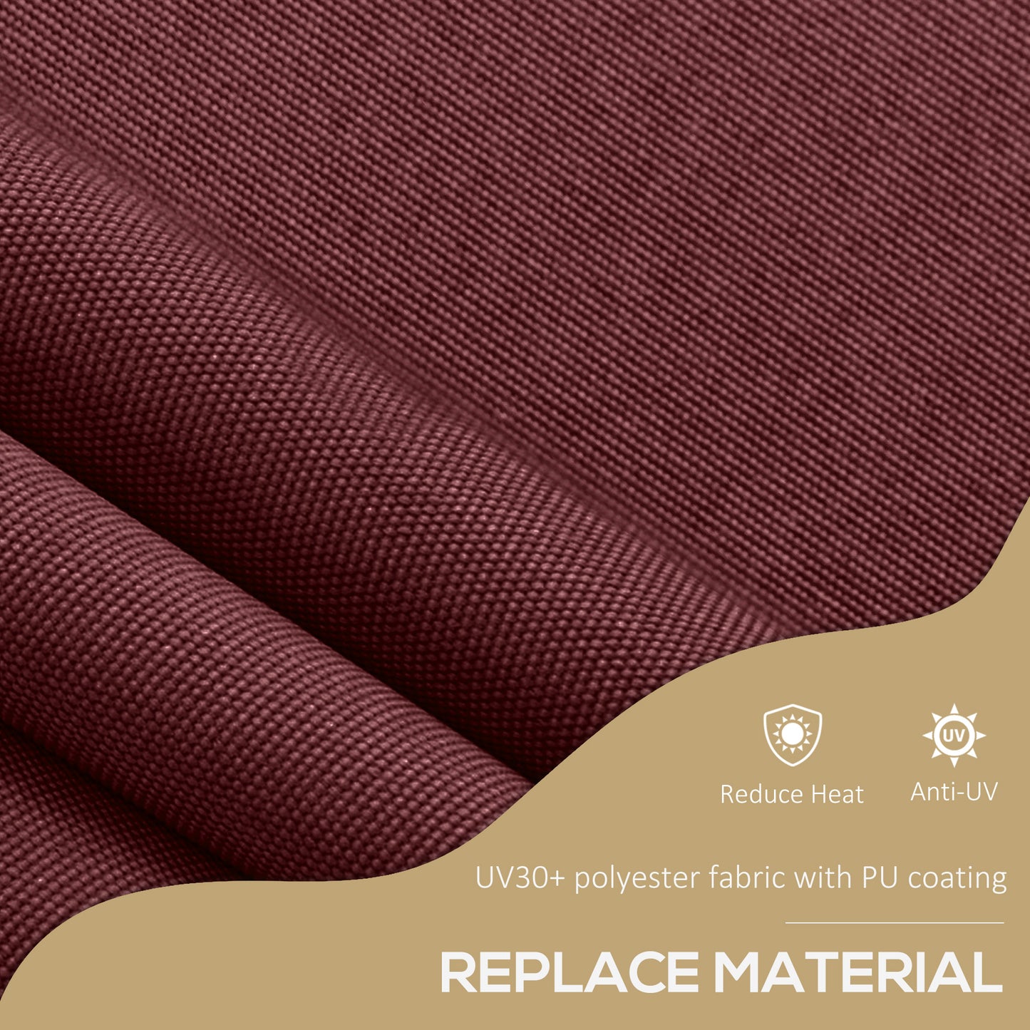 Outsunny 6.5' x 4' Manual Retractable Awning, Non-Screw Freestanding Patio Awning, UV Resistant, for Window or Door, Wine Red