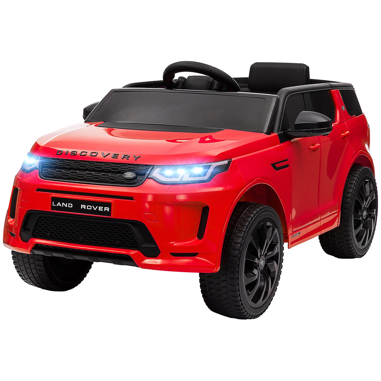 Qaba Land Rover Discovery Sport Licensed 12V Ride on Car w/ Remote, Soft Start, LED Lights, Music Horn, White