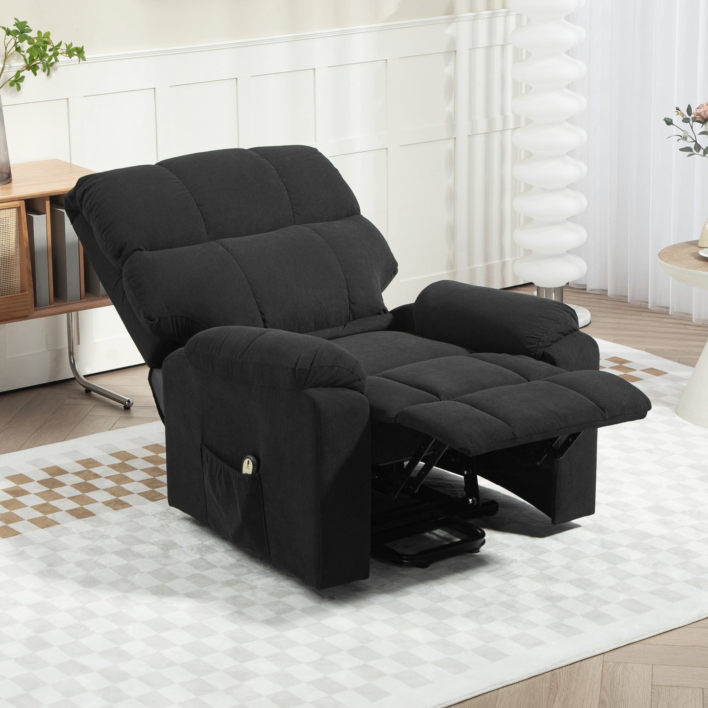 HOMCOM Lift Chair for Seniors, Microfibre Upholstered Electric Recliner Chair with Remote, Quick Assembly, Grey