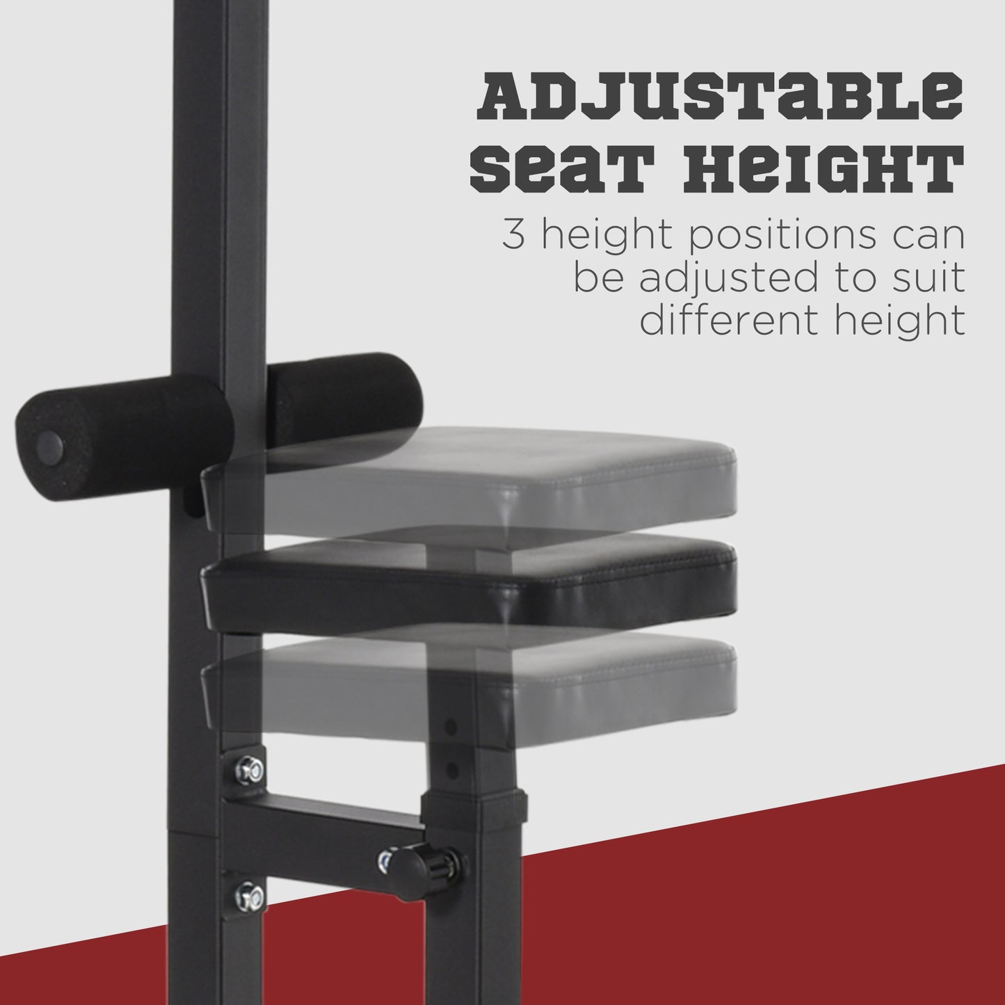 Soozier LAT Pull Down Machine Cable Machine, High and Low Pulley Station with Adjustable Seat, for Home Gym