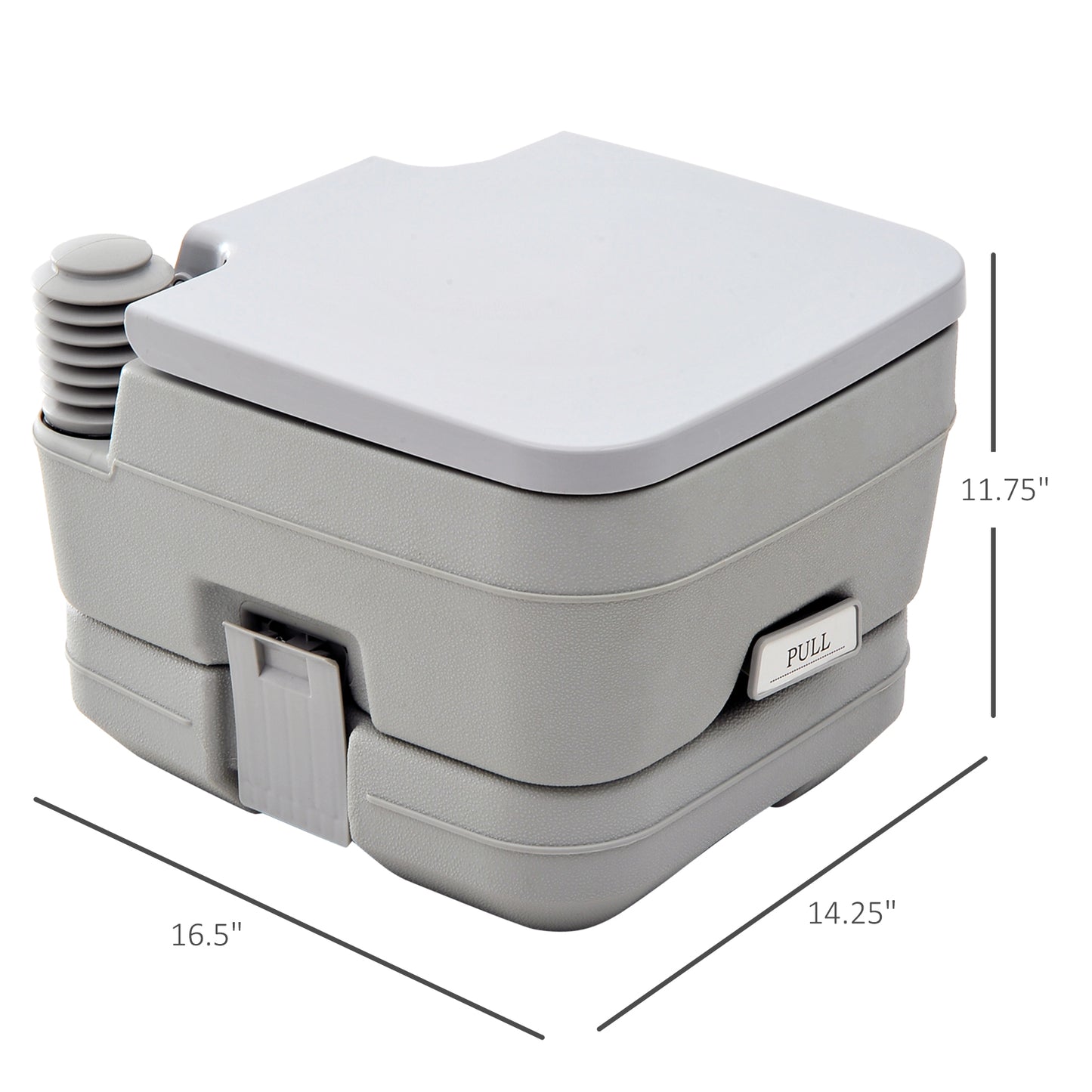 Outsunny Outdoor Portable Travel Toilet Flushable Tank for Camping Boating Roadtripping 2.6 Gallon (10L)