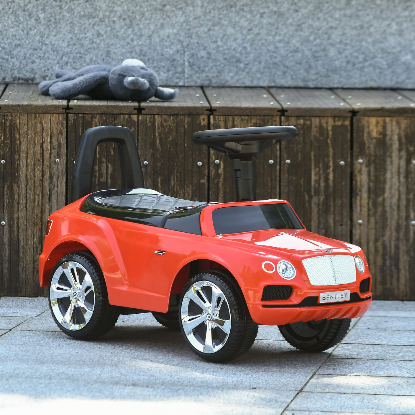 Qaba Bentley Bentayga Licensed Baby Car Foot To Floor with Horn Music, Under-Seat Storage, for 18-36 Months, White