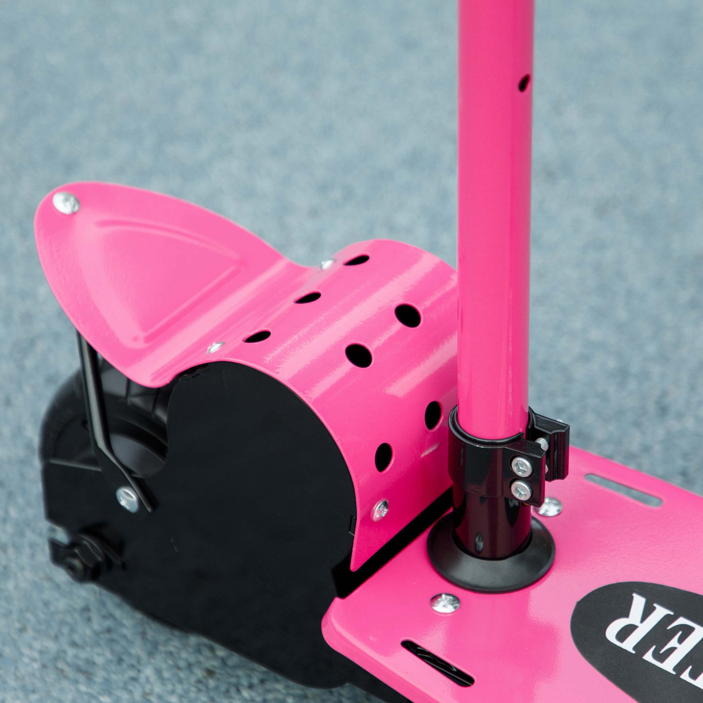 Soozier Foldable Electric Scooter for Kids Ages 6-14, with Seat and 2 Adjustable Heights, Max 6km Range & 12km/h, Orange