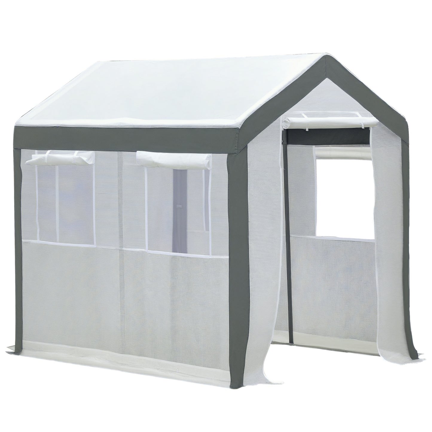 Outsunny 6.6' x 10' x 7' Heavy Duty Walk-In Greenhouse Vegetable Seed Growth Tent Outdoor Plant Growing Tunnel Warm House Flower Shed Backyard White