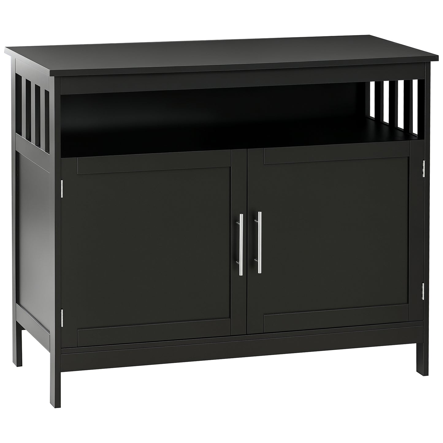HOMCOM Wooden Console Table with Open Shelf and 2 layers Cabinet Kitchen Furniture