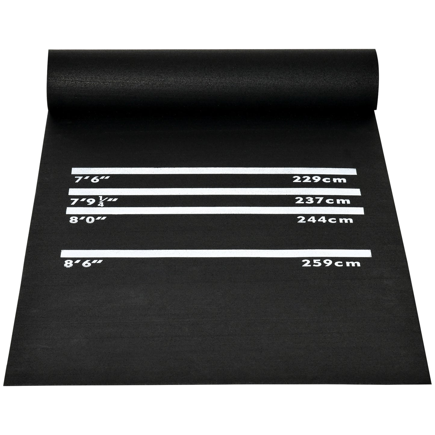 Soozier 9.8 x 2 ft Professional Rubber Dart Mat with 4 Throwing Distances for Pub Club Home, Black