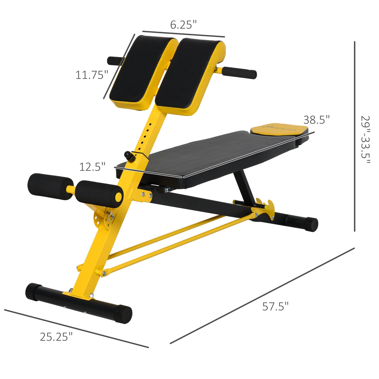 Soozier Adjustable Weight Bench Roman Chair Exercise Training Multi-Functional Hyper Extension Bench Dumbbell Bench Ab Sit up Decline Flat Black and Red