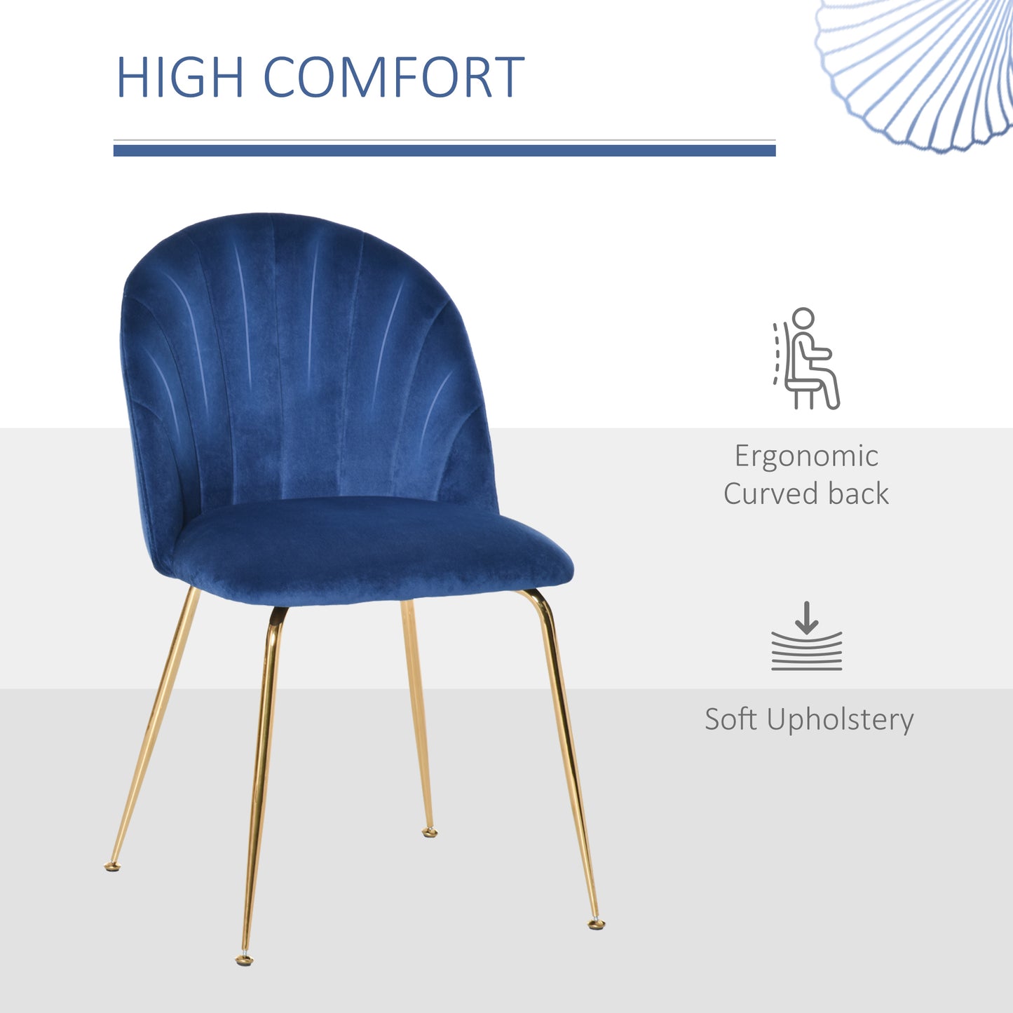 HOMCOM living room modern mid century accent fabric restaurant Lounge elegant side seat comfortable indoor furniture padded kitchen
