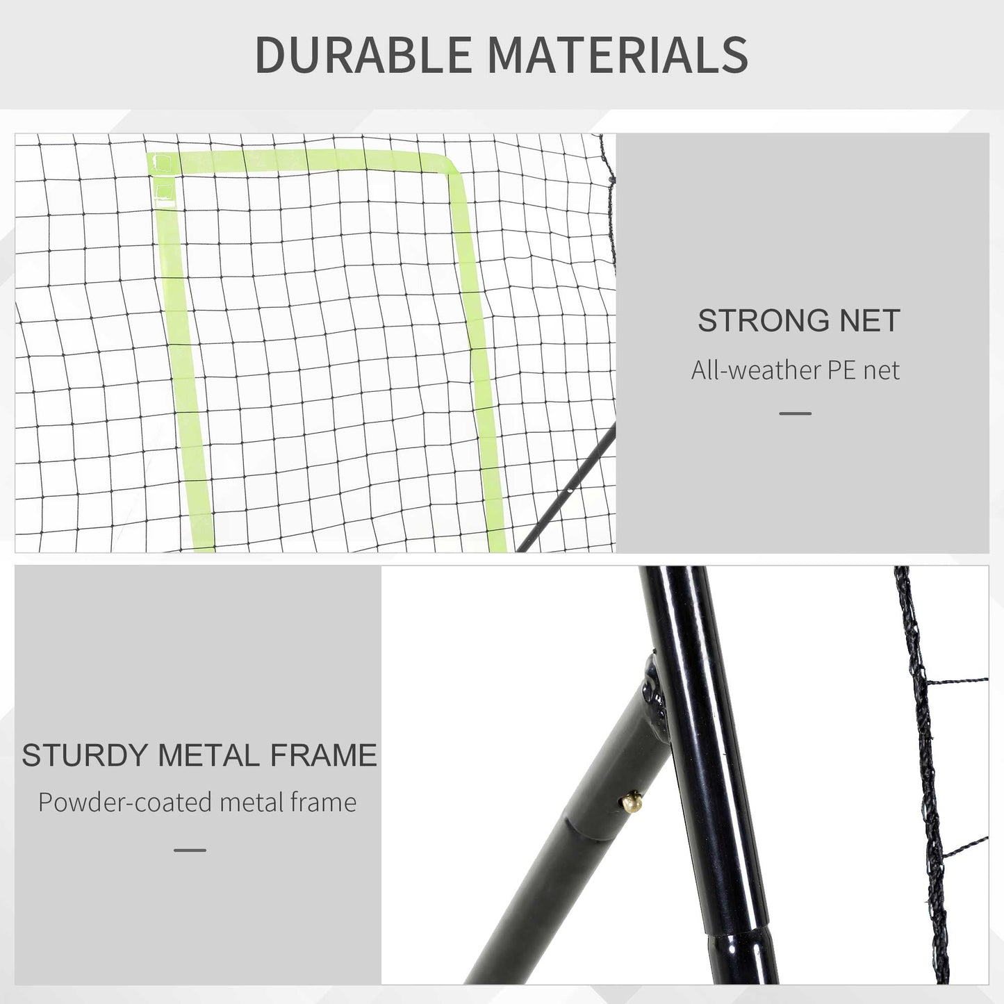 Soozier 4 x 5.7ft Volleyball Rebounder Net with Strike Zone, Baseball Lacrosse Training Net for Pitching and Fielding