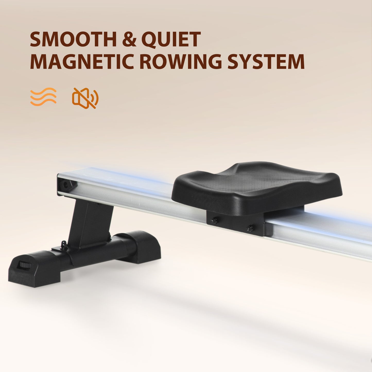 Soozier Magnetic Rowing Machine Adjustable Resistance Rower with LCD Digital Monitor Fully Body Health & Fitness for Home Use