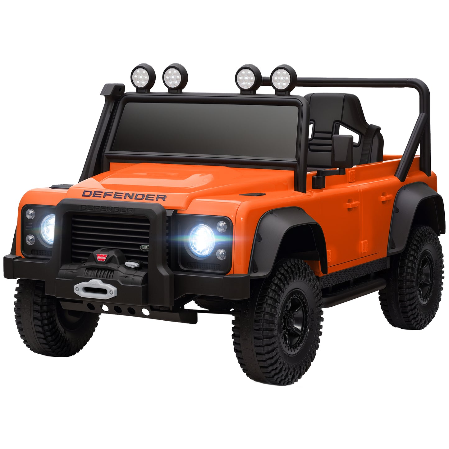 Qaba Land Rover Licensed Kids Ride on Truck with Remote Control, Spring Suspension, LED Lights, 3 Speed, Dark Green