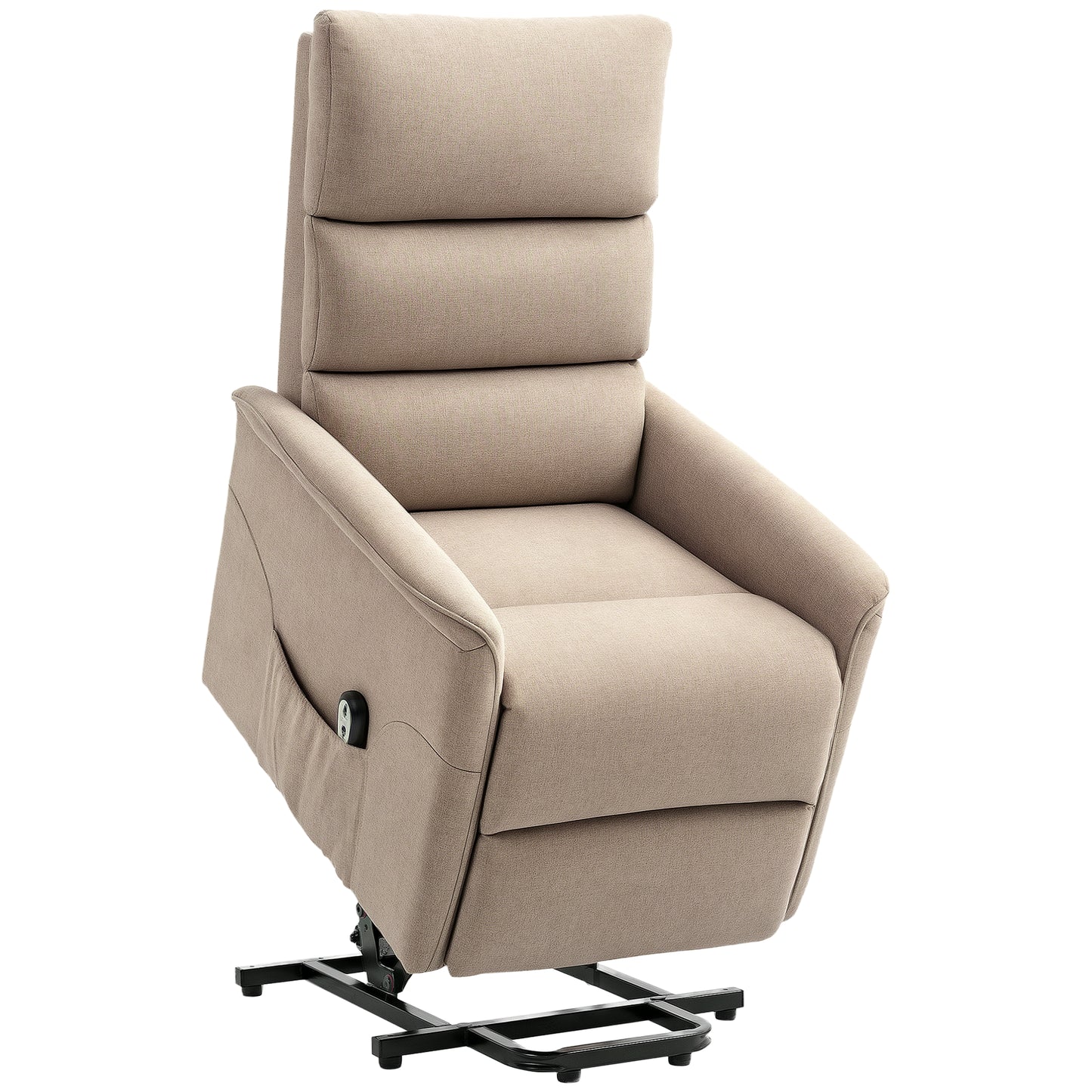 HOMCOM Lift Chair for Elderly, Power Chair Recliner with Remote Control, Side Pockets for Living Room, Dark Grey