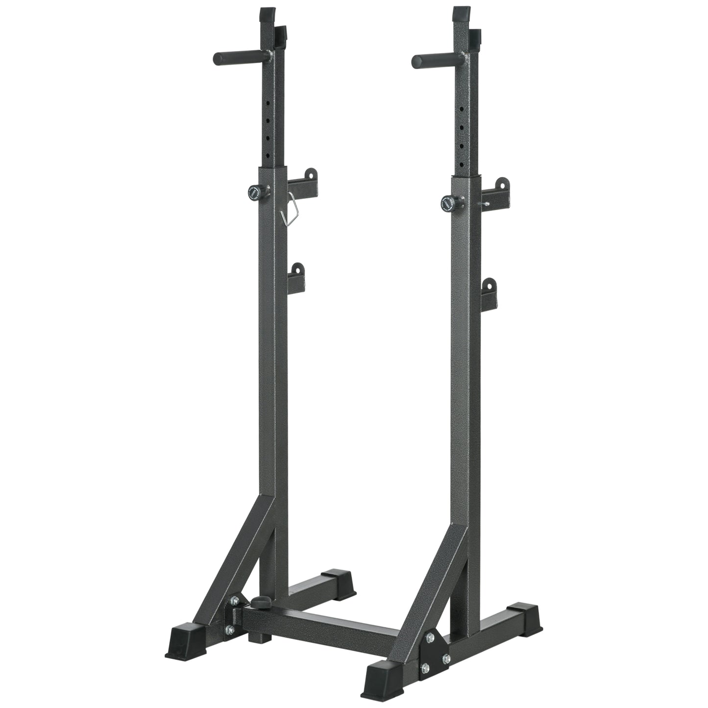 Soozier Adjustable Bench Press Rack, Multi-Function Squat Rack for Home Gym Strength Training, Black