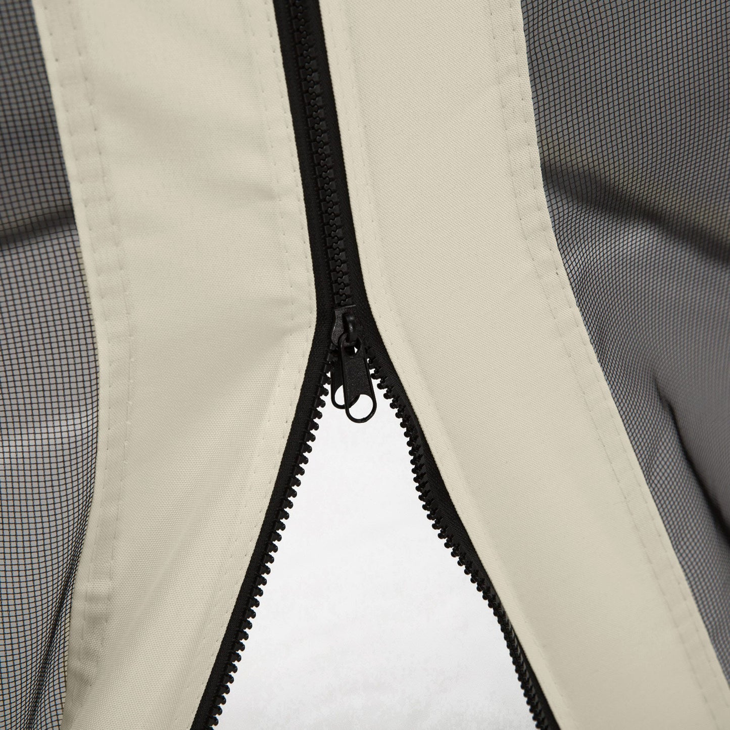 Outsunny Replacement Mosquito Netting for Gazebo 13' x 13' Black Screen Walls for Canopy with Zippers for Parties and Outdoor Activities, Cream White