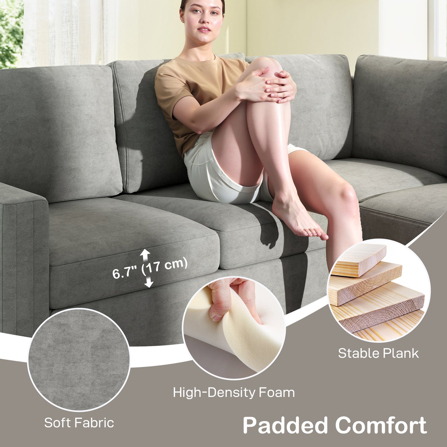 HOMCOM Pull Out Sofa Bed, Sleeper Sofa Couch with Hidden Storage, Chaise Lounge, Velvet Upholstery, U-Shaped Futon Couch