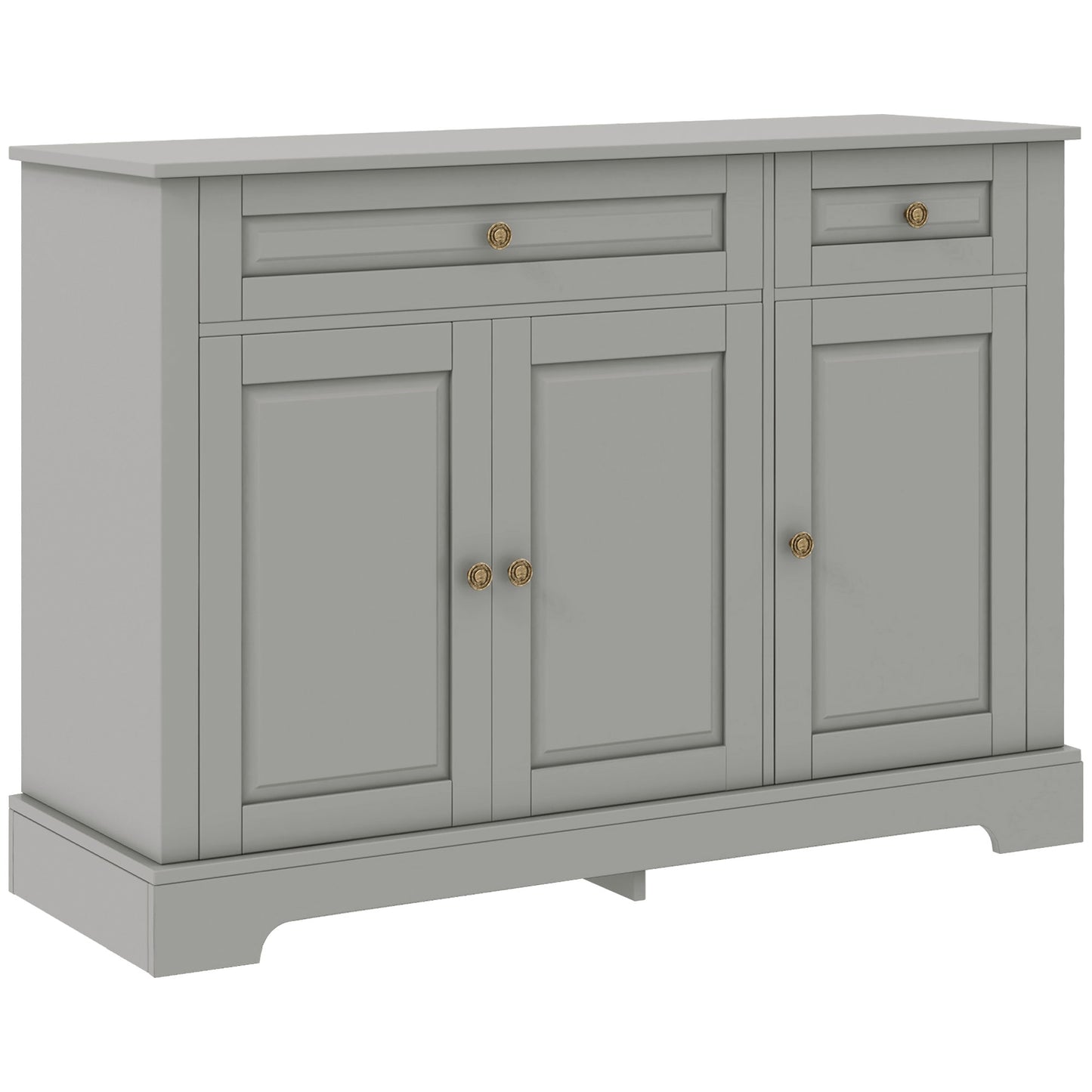 HOMCOM Modern Sideboard Cabinet, Buffet Cabinet with 2 Drawers and Adjustable Shelves, Buffets Tables for Dining Room, Black