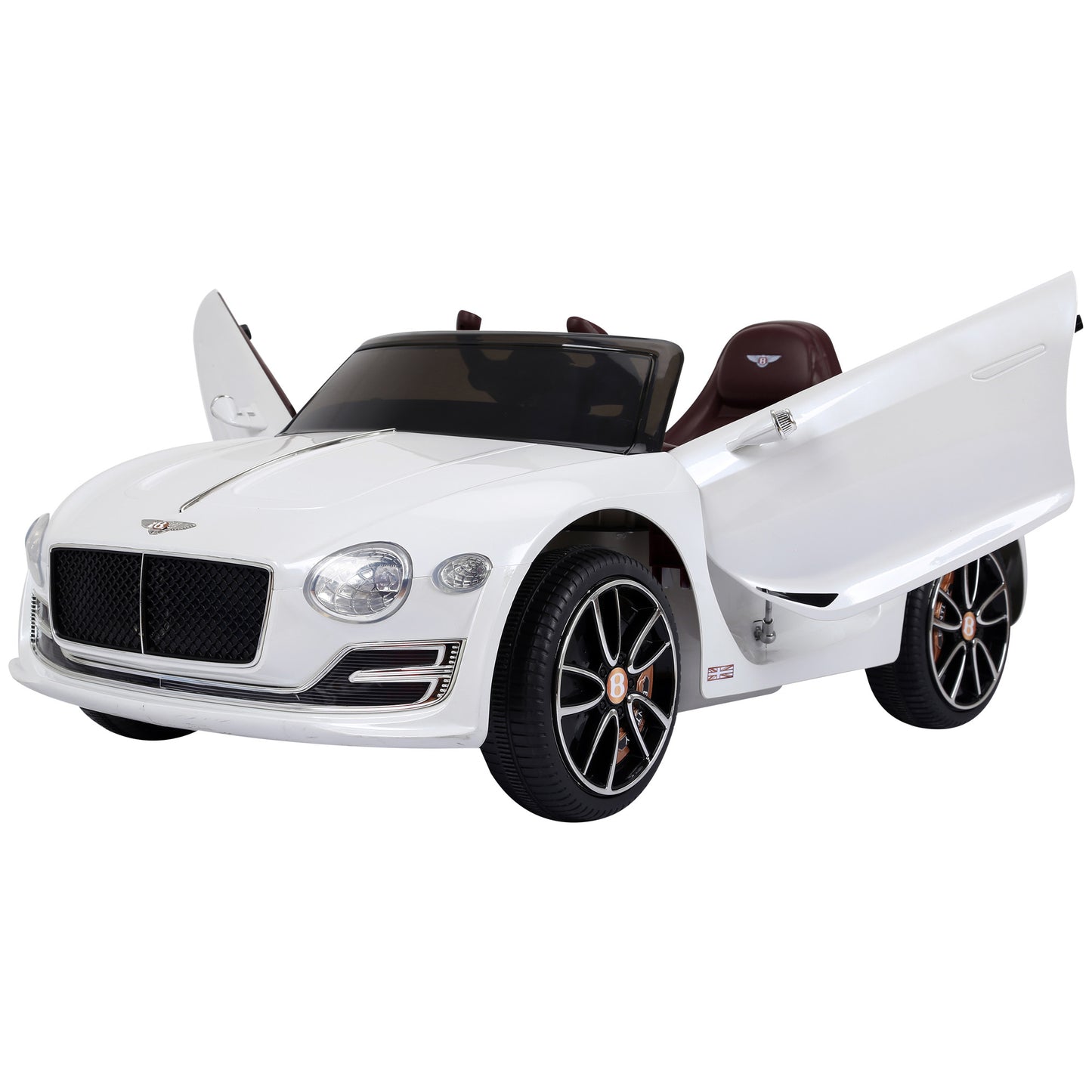 Aosom 12V Ride On Car Licensed Bentley Battery Powered Electric Vehicles w/ Parent Remote Control, 2 Speed - Black