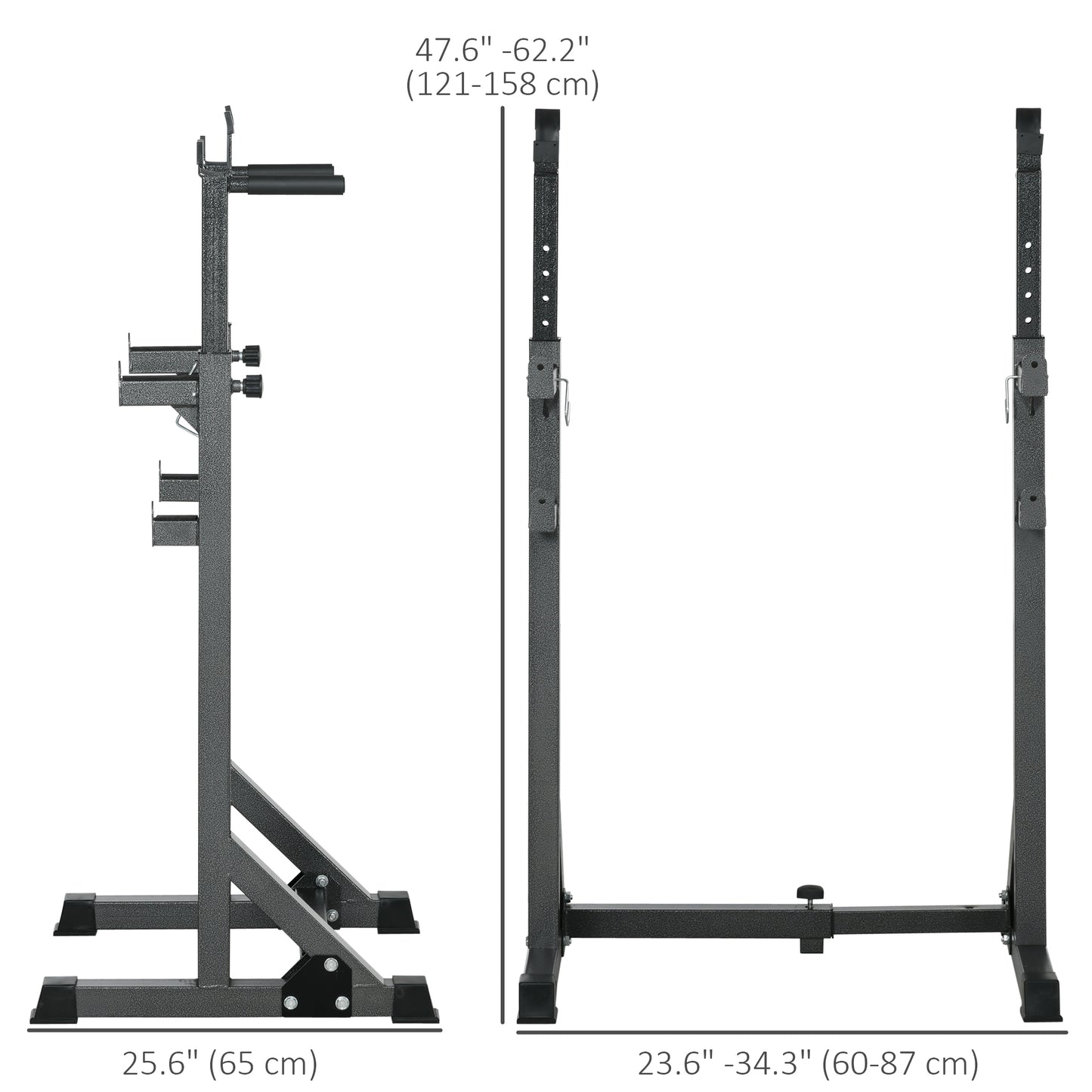 Soozier Adjustable Bench Press Rack, Multi-Function Squat Rack for Home Gym Strength Training, Black