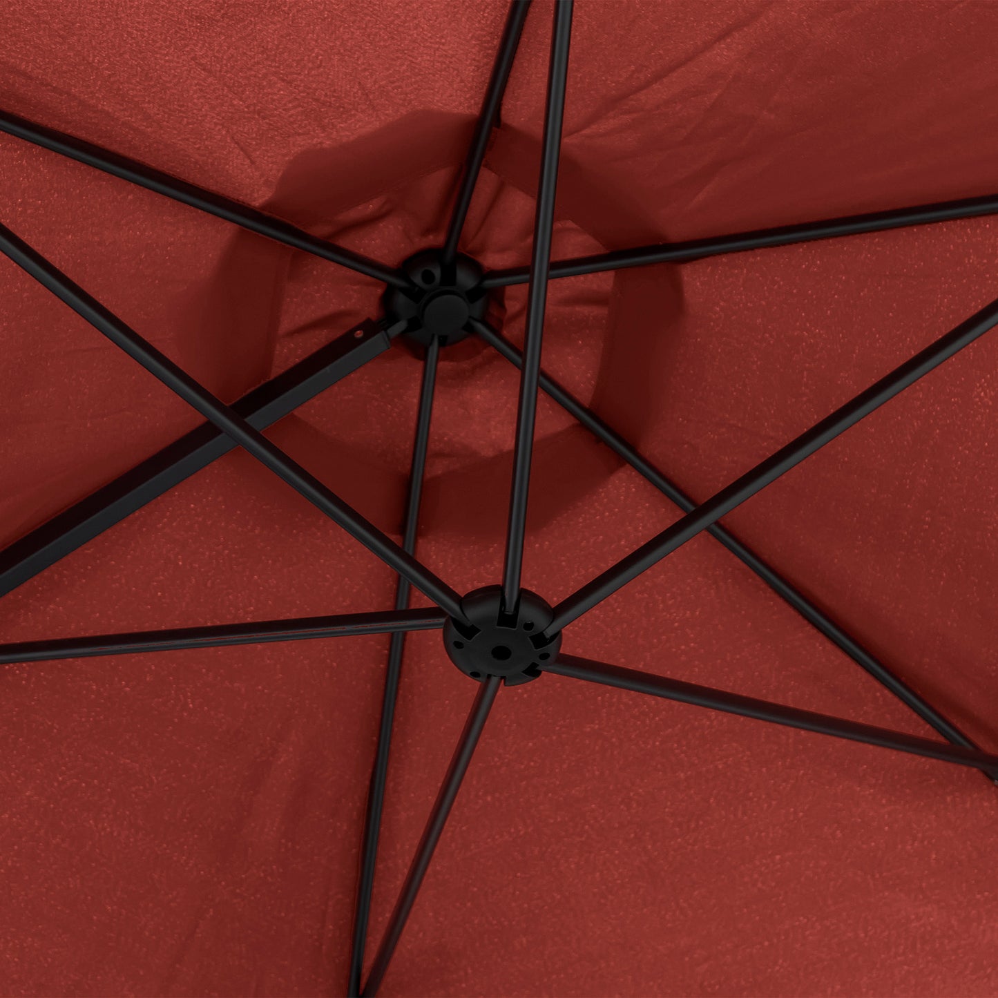 Outsunny 8.5FT Outdoor Cantilever Roma Parasol with 360° Rotation and Cross Base, Offset Patio Umbrella for Garden, Dark Grey