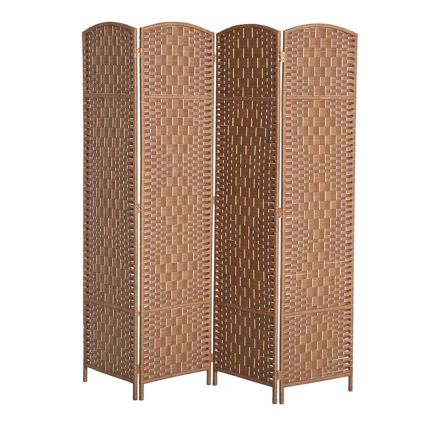 HOMCOM 6ft Folding Room Divider, 4 Panel Wall Partition with Wooden Frame for Bedroom, Home Office, Black