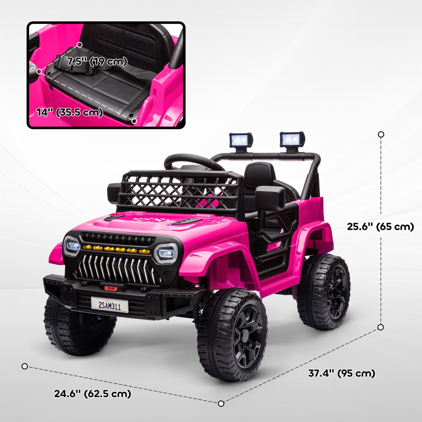 Qaba 12V Ride on Truck, Electric Car for Kids with Remote Control, Suspension, 3 Speeds, USB Music Headlights, Dark Blue
