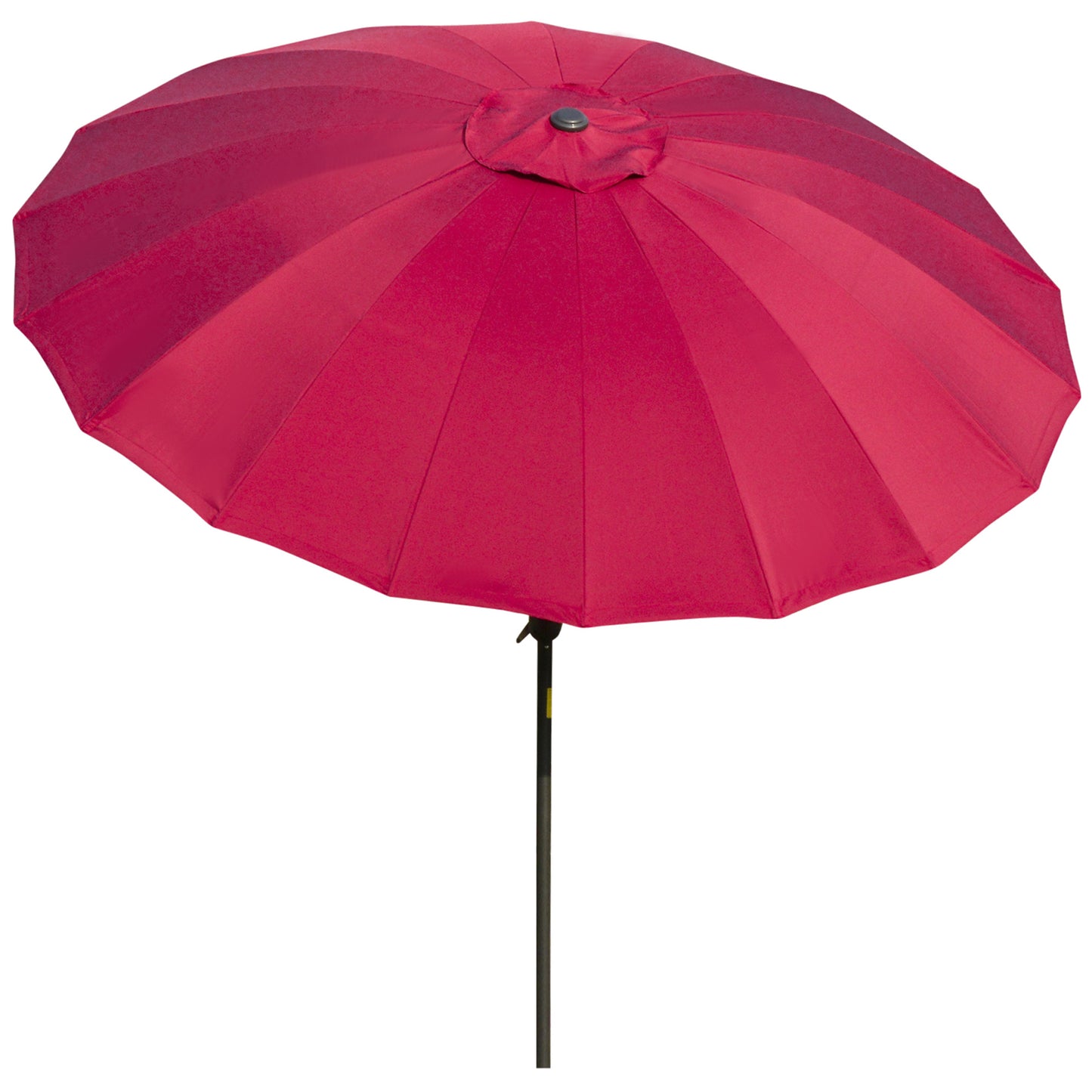 Outsunny 8ft Shanghai Garden Parasol Umbrella with Crank & Tilt, Adjustable Outdoor Sun Shade, Dark Grey