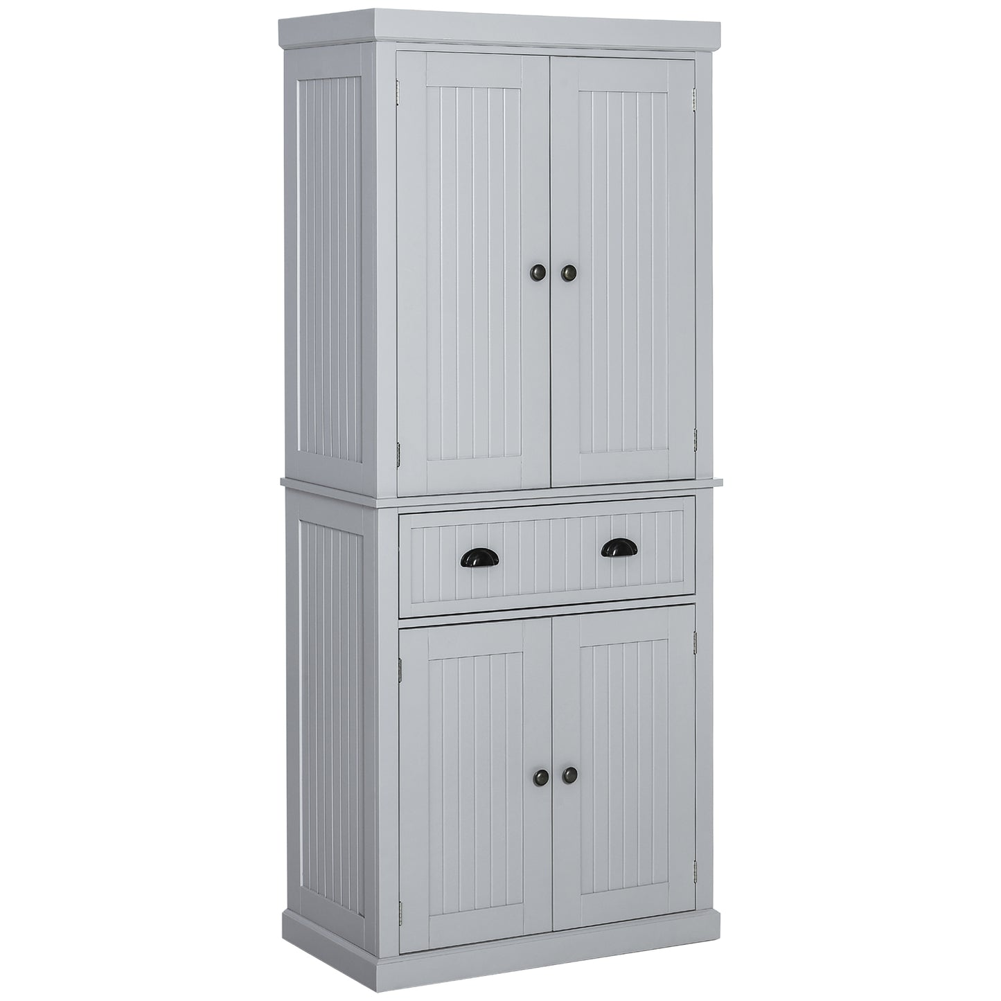 HOMCOM 72" Kitchen Pantry, Freestanding Storage Cabinet with Drawer, Doors, White