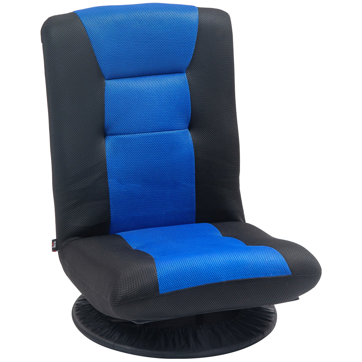 HOMCOM Folding Floor Chair for Adults Teens, 360 Degree Swivel Gaming Chair, 6 Positions Adjustable Lazy Sofa, Black