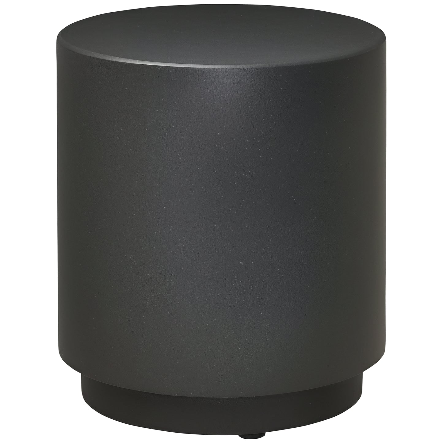 HOMCOM Terrazzo Finish Side Table, 17" Round End Table for Indoor and Outdoor, Charcoal Grey