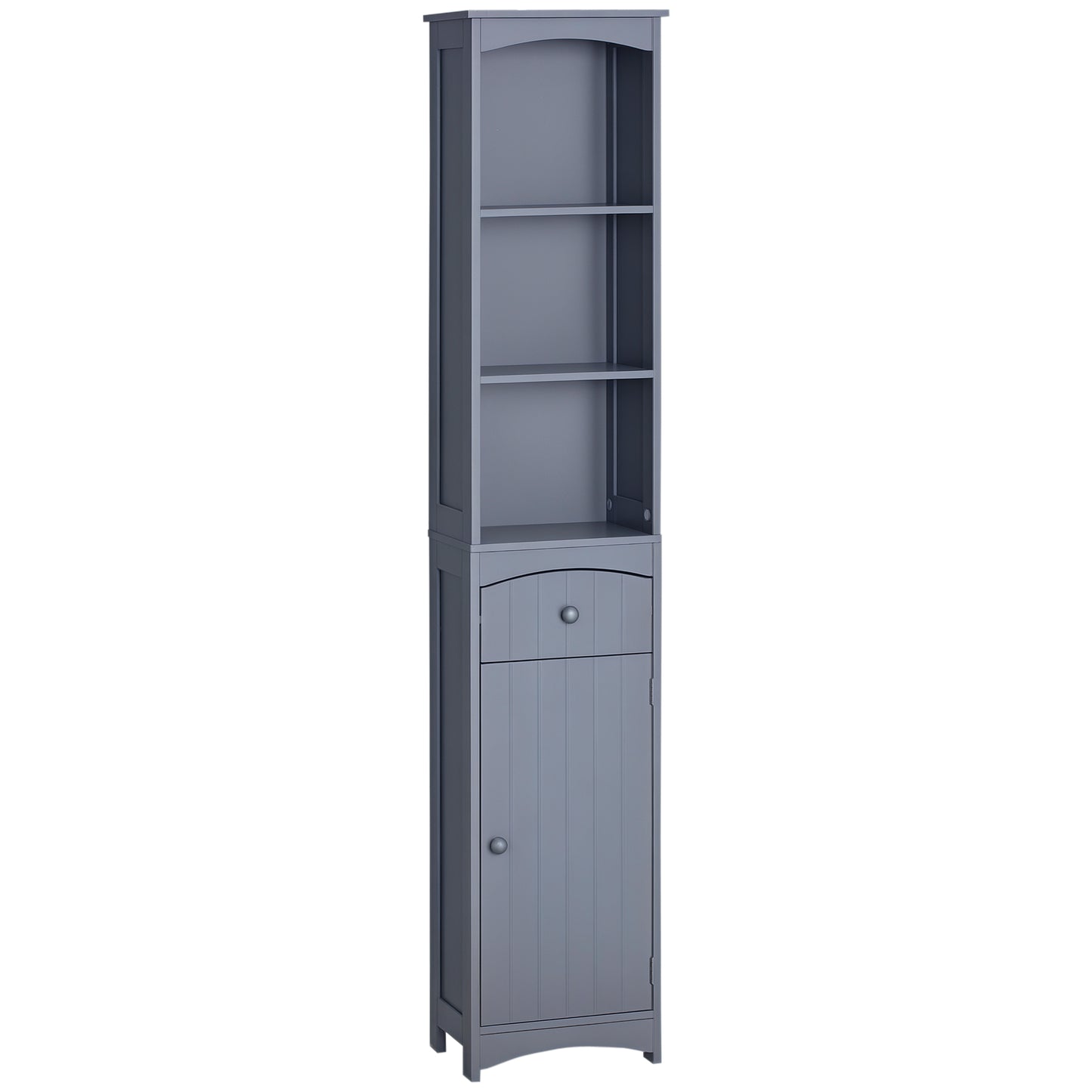 HOMCOM Tall Wooden Bathroom Cabinet Storage Organizer Kitchen Bedroom Decorative