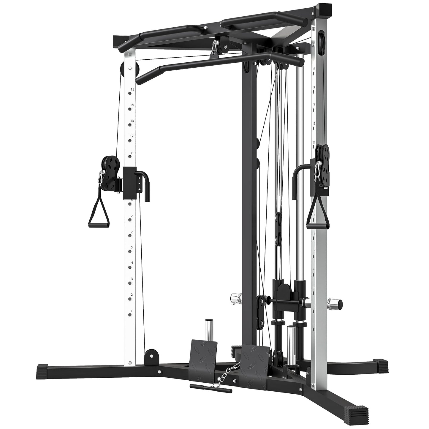 Soozier Multi-Exercise Home Gym Station with 99lbs Weight Stack, for Full Body Workout