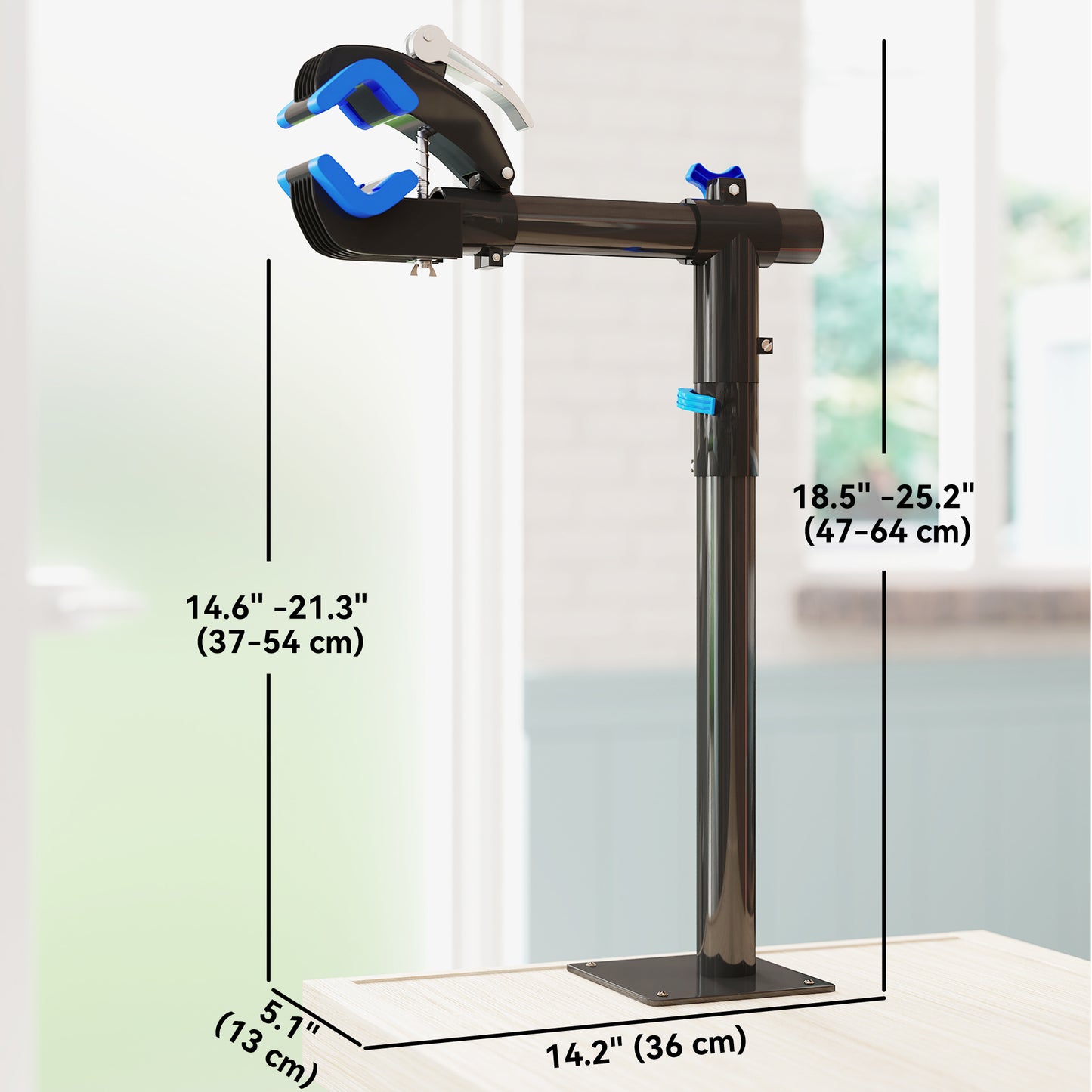 HOMCOM Bicycle Repair Stand Max 88 lbs, Bike Fixing Stand, Height Adjustable, Foldable and 360° Rotatable for Road Bike, Mountain Bike, E-Bike