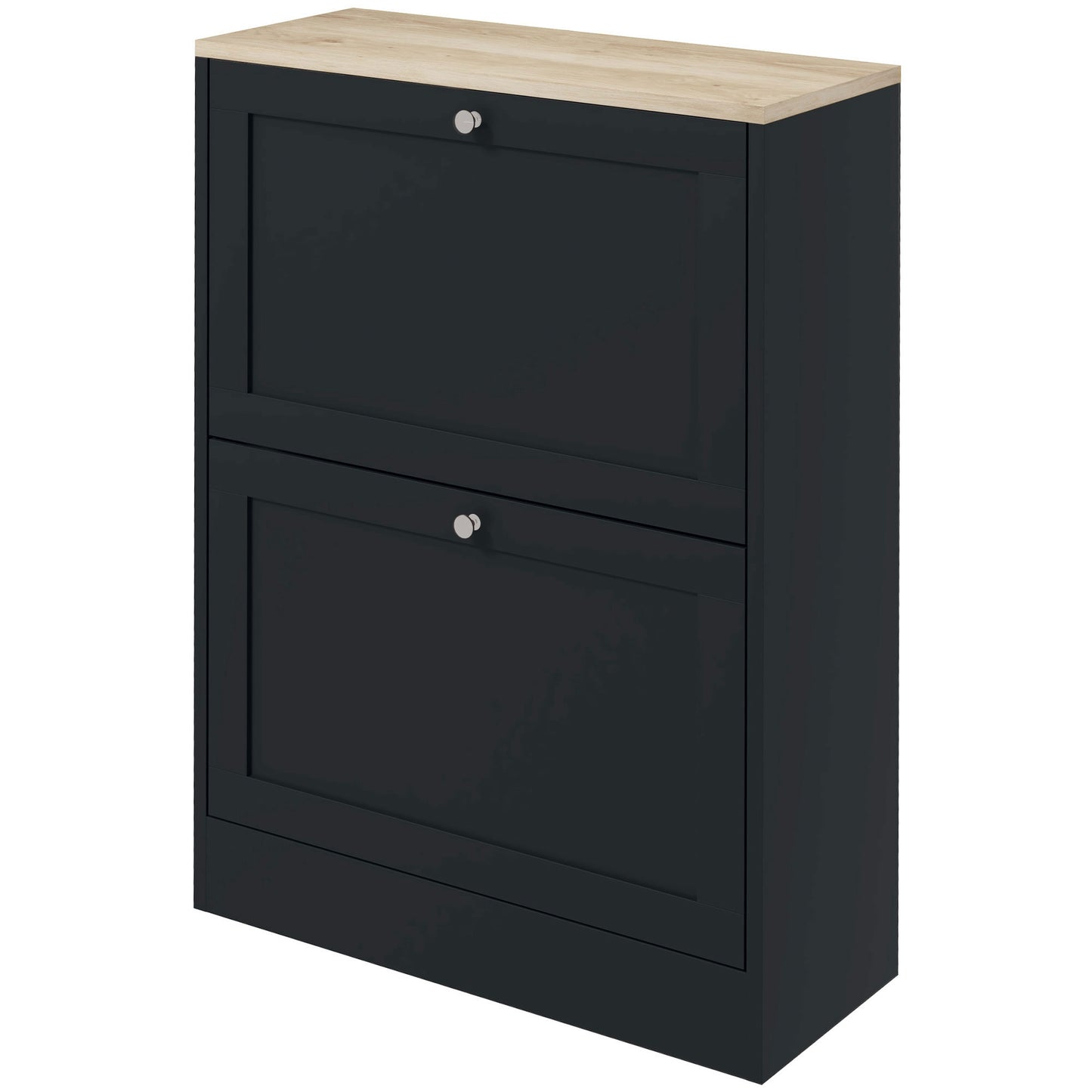HOMCOM Slim Shoe Storage Cabinet, Modern Shoe Cabinet with 2 Flip Drawers and Adjustable Shelves for 12 Pairs, Black