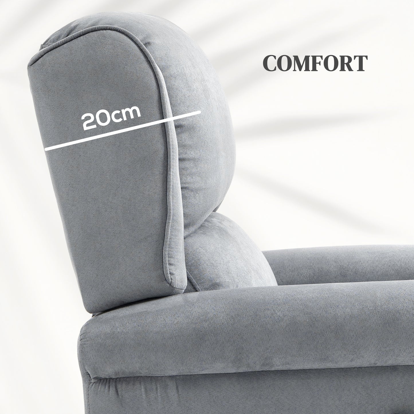 HOMCOM Massage Recliner Chair for Living Room, Push Back Recliner Sofa, Suede Wingback Reclining Chair with Extendable Footrest, Wood Legs, Remote Control, Side Pockets, Black