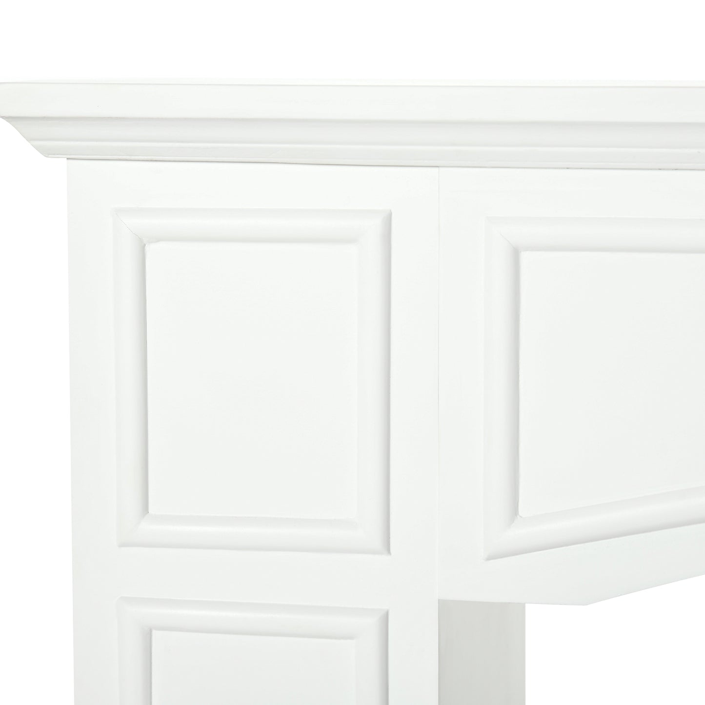 HOMCOM Modern Fireplace Mantel, Surround Mantel for Fireplace with Decorative Pattern Interior Width 29", White