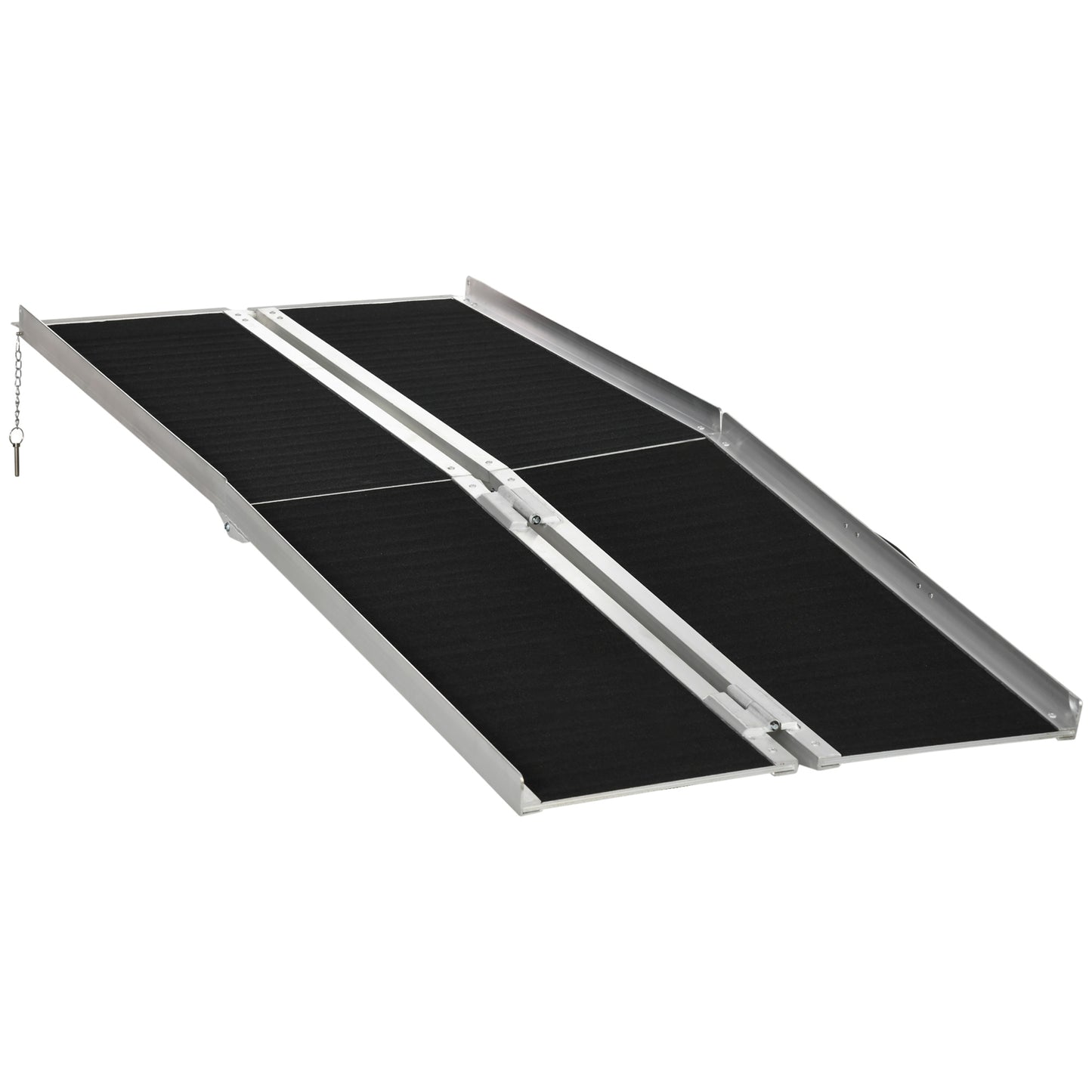 HOMCOM 6ft Wheelchair Ramp Scooter Mobility Non-Skid Layering Portable Foldable Aluminium